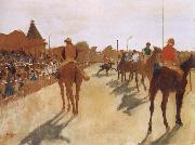 Race Horses before the Stands, Germain Hilaire Edgard Degas